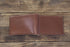 brown leather bifold wallet